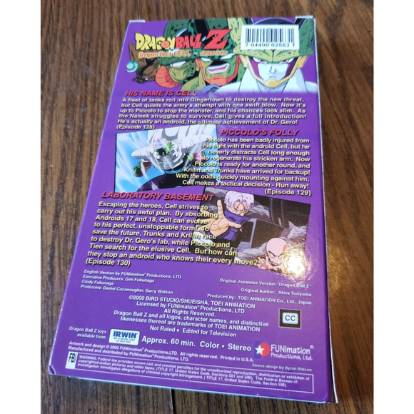 Dragon Ball Z - Imperfect Cell Discovery (VHS, 2000, Edited) - Picture 3 of 6